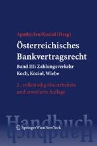 cover of the book Österreichisches Bankvertragsrecht: Band III: Zahlungsverkehr