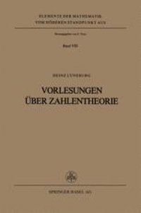 cover of the book Vorlesungen über Zahlentheorie