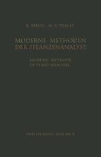 cover of the book Modern Methods of Plant Analysis / Moderne Methoden der Pflanzenanalyse