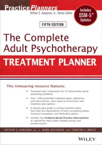 cover of the book The complete adult psychotherapy treatment planner