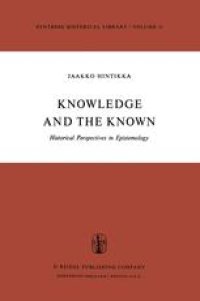 cover of the book Knowledge and the Known: Historical Perspectives in Epistemology