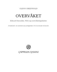 cover of the book Overvåket Edward Snowden, NSA og overvåkningsstaten