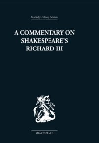 cover of the book A commentary on Shakespeare's Richard III