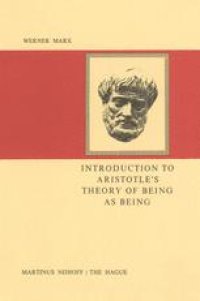 cover of the book Introduction to Aristotle’s Theory of Being as Being