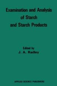 cover of the book Examination and Analysis of Starch and Starch Products