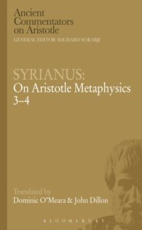 cover of the book Syrianus: On Aristotle Metaphysics 3-4