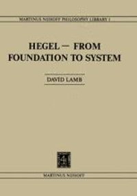 cover of the book Hegel—From Foundation to System