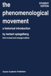 cover of the book The Phenomenological Movement: A Historical Introduction