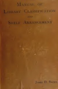 cover of the book Manual of library classification and shelf arrangement