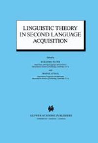 cover of the book Linguistic Theory in Second Language Acquisition