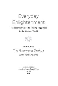 cover of the book Everyday enlightenment: the essential guide to finding happiness in the modern world