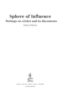 cover of the book Sphere of influence: writings on cricket and its discontents