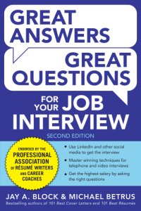 cover of the book Great Answers, Great Questions For Your Job Interview