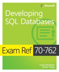 cover of the book Exam ref 70-762 developing SQL databases