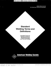 cover of the book Standard Welding Terms and Definitions: Including Terms for Brazing, Soldering Thermal Spraying and Thermal Cutting