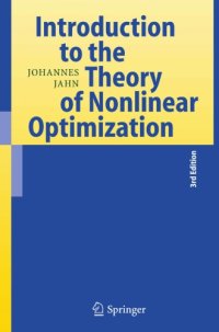 cover of the book Introduction to the Theory of Nonlinear Optimization