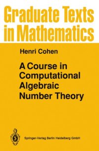 cover of the book A course in computational algebraic number theory