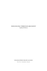 cover of the book Influencing through argument