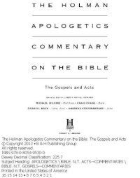 cover of the book The Holman apologetics commentary on the Bible: the Gospels and Acts