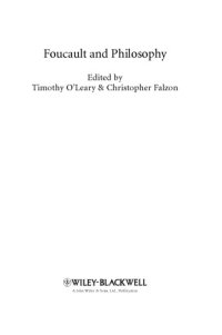 cover of the book Foucault and philosophy