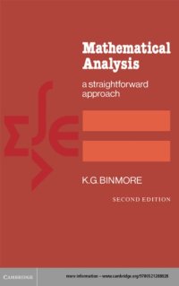 cover of the book Mathematical analysis: a straightforward approach