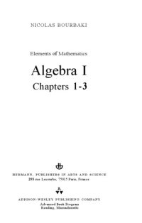 cover of the book Algebra I: chapters 1-3