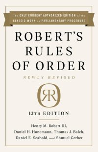 cover of the book Robert's Rules of Order Newly Revised