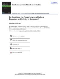 cover of the book Re-examining the nexus between Madrassa Education and Politics in Bangladesh