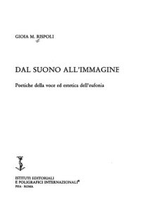 cover of the book Dal suono all'immagine: poetiche della voce ed estetica dell'eufonia