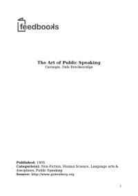 cover of the book The art of public speaking: the unabridged classic by Carnegie & Esenwein