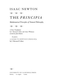 cover of the book The Principia. Preceded by a guide to Newton's Principia by I. Bernard Cohen: mathematical principles of natural philosophy