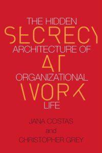 cover of the book Secrecy at work the hidden architecture of organizational life