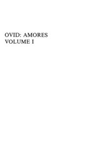 cover of the book Ovid Amores: Text, Prolegomena and Commentary in Four Volumes. Text and Prolegomena