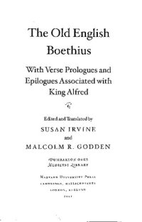 cover of the book Old English Boethius: with Verse Prologues and Epilogues Associated with King Alfred