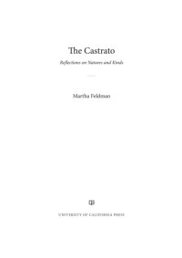 cover of the book The castrato: reflections on natures and kinds