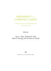 cover of the book Biodiversity in a changing climate: linking science and management in conservation