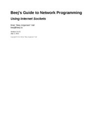 cover of the book Beej's guide to network programming: using internet sockets