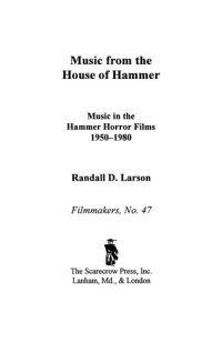 cover of the book Music from the house of Hammer: music in the Hammer horror films, 1950-1980