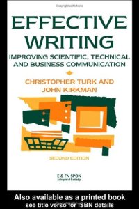 cover of the book Effective Writing: Improving Scientific, Technical and Business Communication