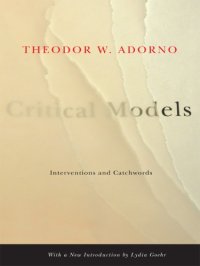 cover of the book Critical models: interventions and catchwords