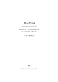 cover of the book Threshold: emergency responders on the US-Mexico border