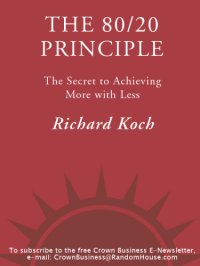 cover of the book The 80/20 principle: the secret of achieving more with less