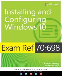 cover of the book Exam Ref 70-698: installing and configuring Windows 10