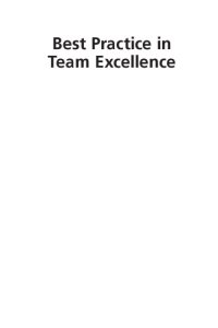 cover of the book Best practice in team excellence: using the international team excellence award framework to improve your organization's results