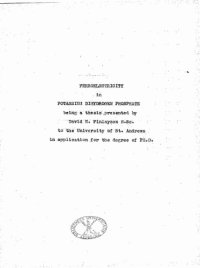 cover of the book Ferroelectricity in potassium dihydrogen phosphate