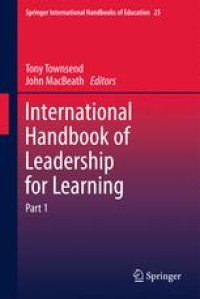 cover of the book International Handbook of Leadership for Learning