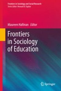 cover of the book Frontiers in Sociology of Education