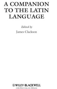 cover of the book A Companion to the Latin Language