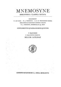 cover of the book C. Sallustius Crispus: Bellum Catilinae. A Commentary