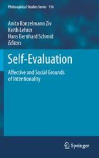 cover of the book Self-Evaluation: Affective and Social Grounds of Intentionality